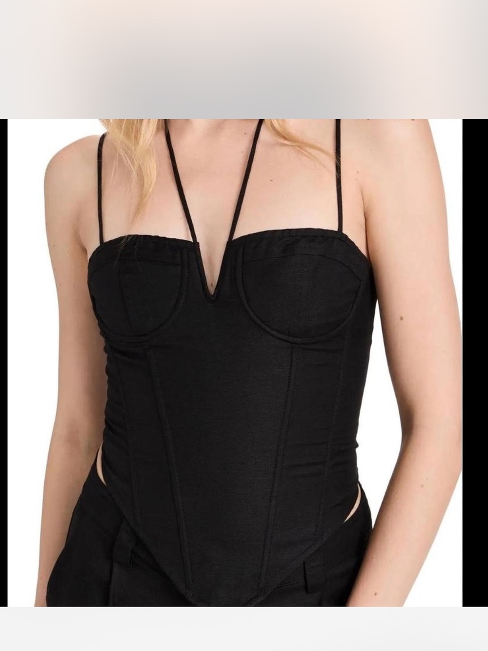 Lioness Black Strappy Bustier Corset Top